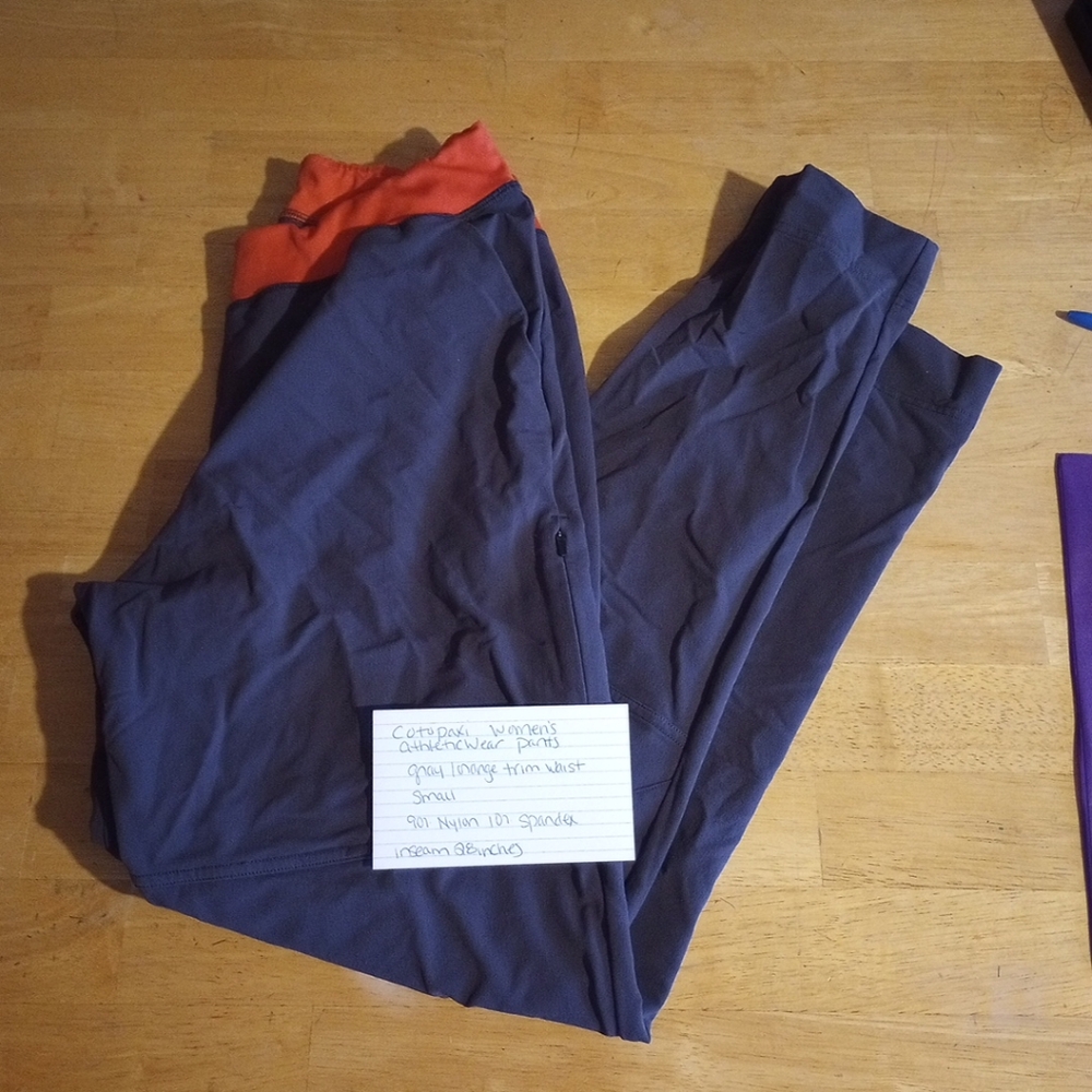 Cotopaxi Women's Activewear Pants Small Gray Orange REI